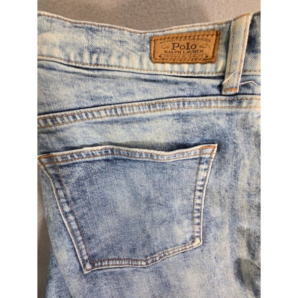 Polo Ralph Lauren Women 32 Tompkins Skinny High Rise Ankle Acid Wash Light Jeans - Picture 4 of 9